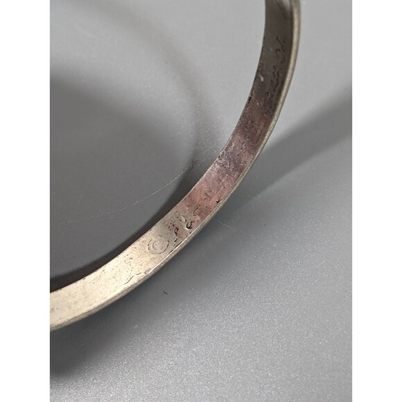 Basic Spirit Canada Pewter Bangle Bracelet Love you Moon And Back 8 inch - Picture 5 of 10
